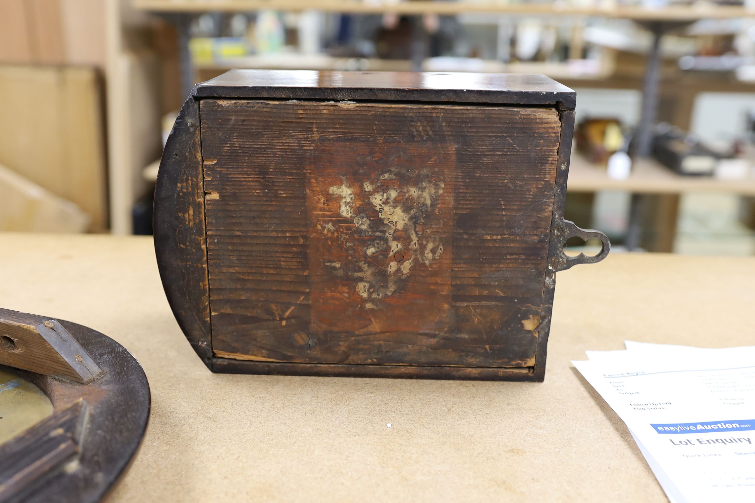 A Camera Kuss & Co. mahogany dial clock, 30 cms diameter.